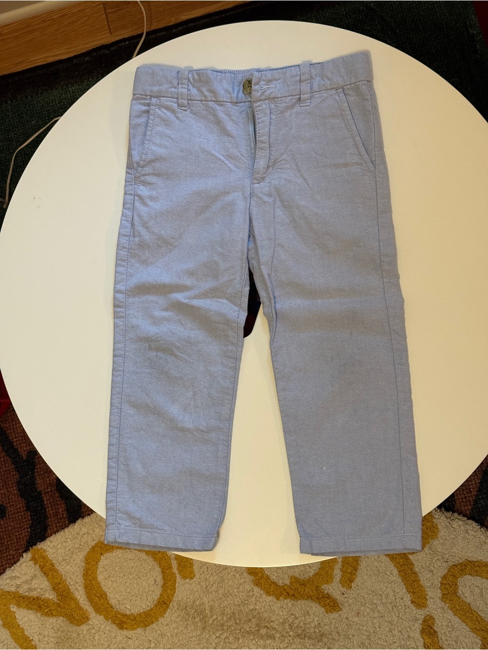 Janie and Jack Light Blue Boys' Cotton Chino Pants 3T